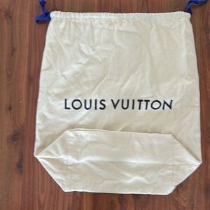 Louis Vuitton dust bag extra large twill with gusset beige blue